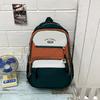 Schoolbag trendy cool new contrasting color backpack Korean version Mori large capacity high value backpack junior high school student schoolbag