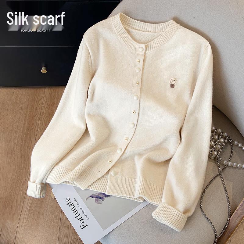 

Women s Round Neck Long Sleeve Knit Sweater One Size