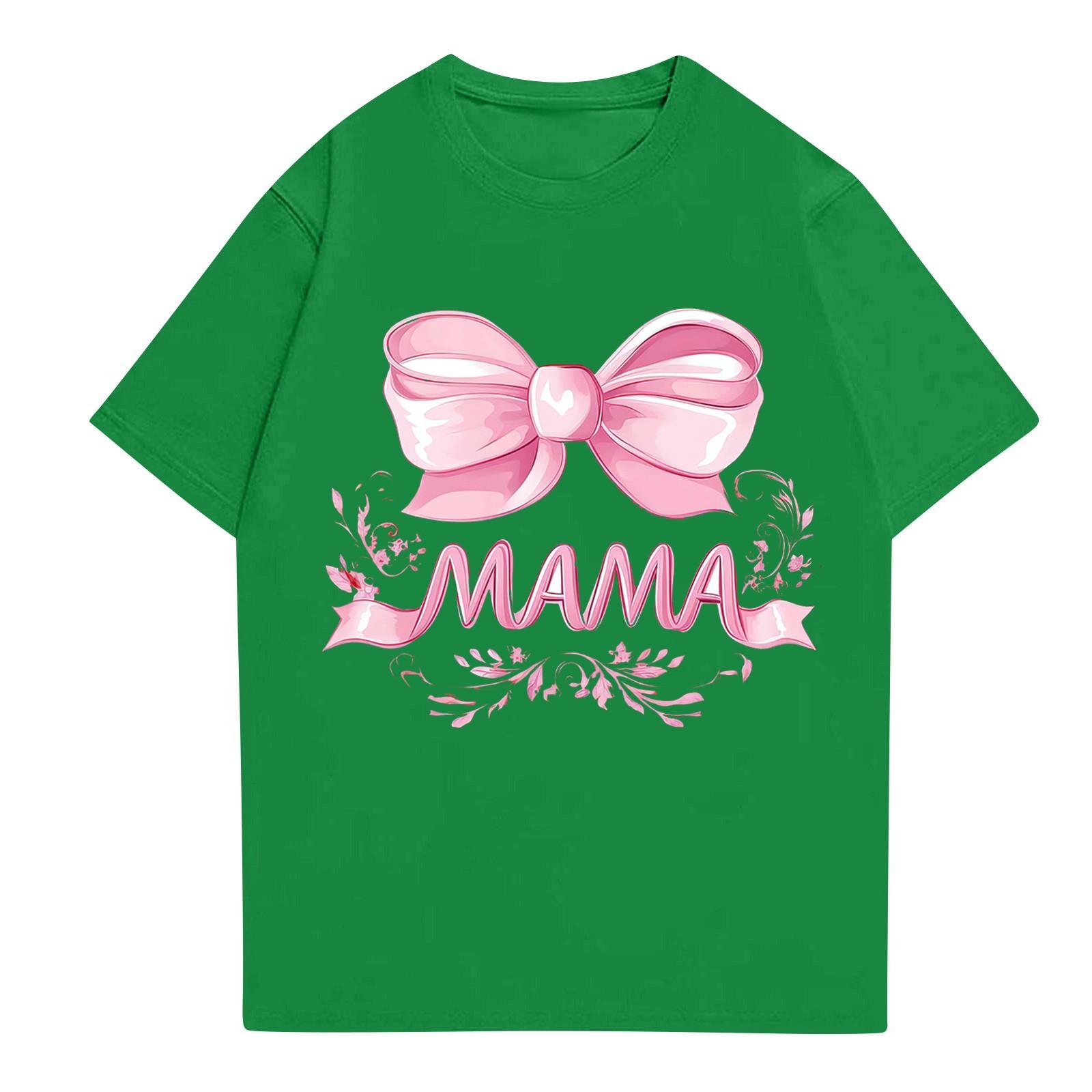 

Женская летняя модная повседневная блузка с коротким рукавом и принтом R-образным вырезом S зелёный