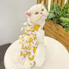 Cat Neutering Suit Fruit Print Recovery Clothing Anti-Lick Jumpsuit After Surgery Adjustable Strap Soft Breathable Postoperative Care Clothes