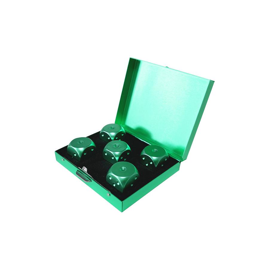 

Aluminum Alloy Square Boxed Dice for Casual Entertainment and Dining зелёный
