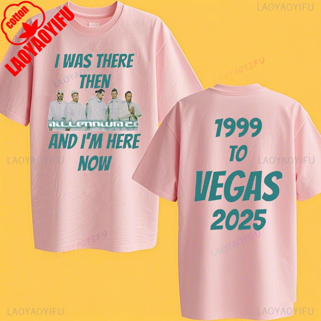 Männer Frauen Shirts Backstreet Boys Millennium T-Shirt Ich war dabei Konzert-T-Shirt Unisex Baumwoll-T-Shirt Vegas 1999 Vintage Shirts Tops