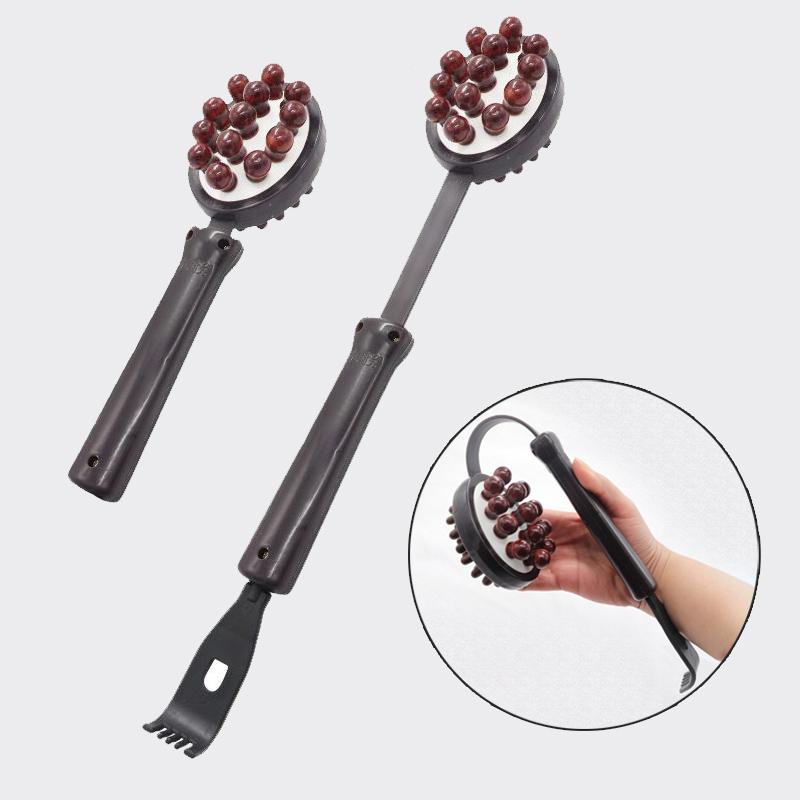Portable Massage Stick For Back Neck Legs Pain Relief Scalable Hammer Design With Ergonomic Back Scratcher