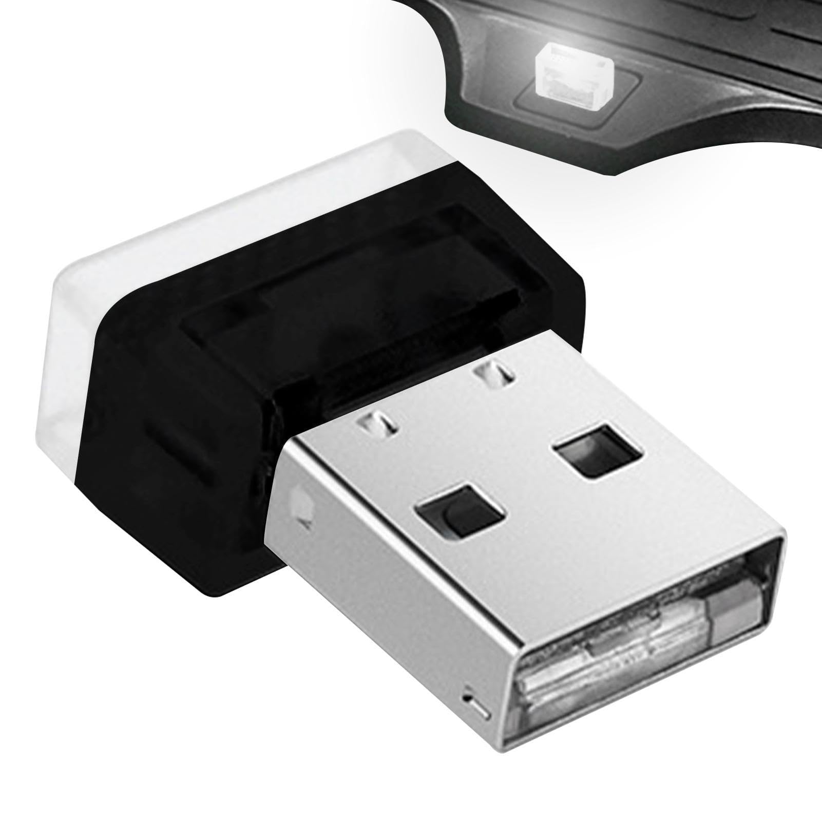 

LED Car Lighting,Portable Lamp for Car Atmosphere - Car USB Atmosphere Light Plug-in Night See description білий