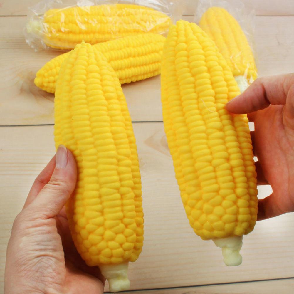Stress Soft Toy Realistic-Looking Corn Squeeze Toy Realistic Fake Corn Stress Easing Fidget Office Desk Stretchy Tpr Party Favor Toy