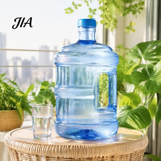 Food Grade Plastic Water Jug with Handle And Cap, Reusable Large Capacity Dispensers, Easy Grip Dispenser Transparent Bottle for Home Office