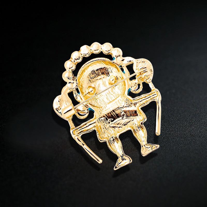 Blucome Roztomilé brože s figurkou náčelníka národa pro ženy, unisex, smaltované, mimozemské, ležérní, na párty, módní šperky