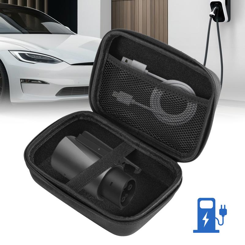 Adapter Case for Tesla CCS1 J1772 to NACS EVA Charger Protective Organizer Portable Travel Bag Electric Car Charging Accessories