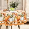 1 Piece, Waterproof And Dirt-Proof Polyester Thanksgiving Tablecloth, Autumn Pumpkin Tablecloth, Suitable For Long And Round Tables