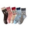 A Little Luck In Winter! Wool Socks, Snowman, Christmas Tree, Thickened Warm Socks