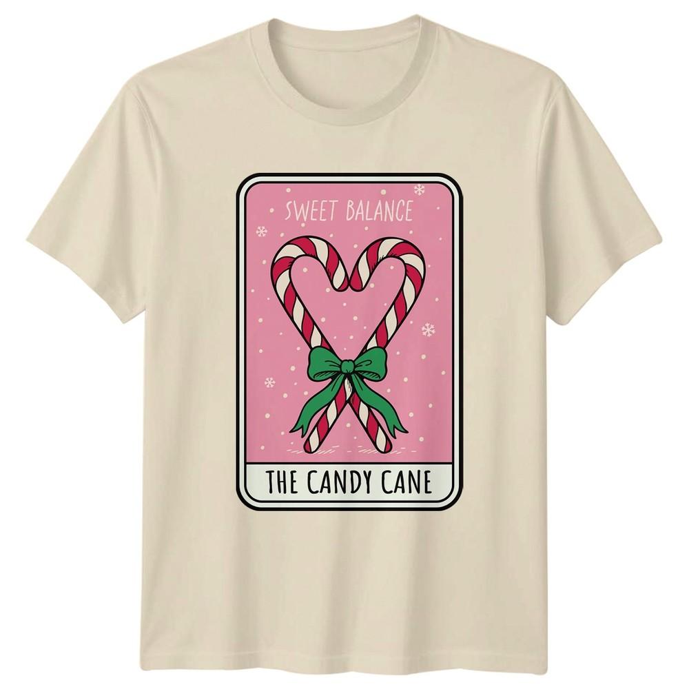 Sweet Balance The Candy Cane Christmas Holidays Mens Womens Graphic Tee Unisex T-Shirt XXL