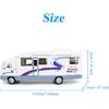 HAPTIME Cool Mini Motorhome Toy Die-cast Car Pullback Recreational Vehicle Pull Back RV with DIY Furnitures Holiday Camper Van Model for Kids