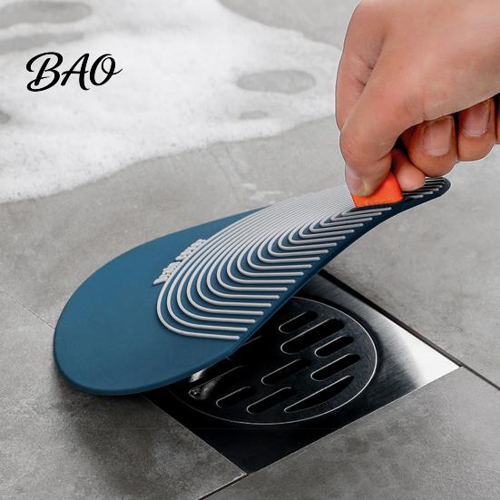 Universal Drain Cover Silicone Floor with Handle, Shower Tub Stopper, Bathroom Sewer Anti-Odor Deodorizing Mat for Kitchen Laundry Room Seal
