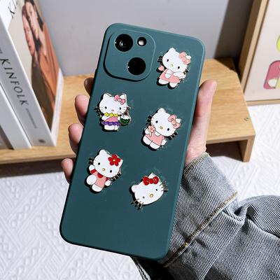 Autocollant réfrigérateur en métal chat KT autocollant téléphone portable accessoires DIY badge plat sans aiguille décoration