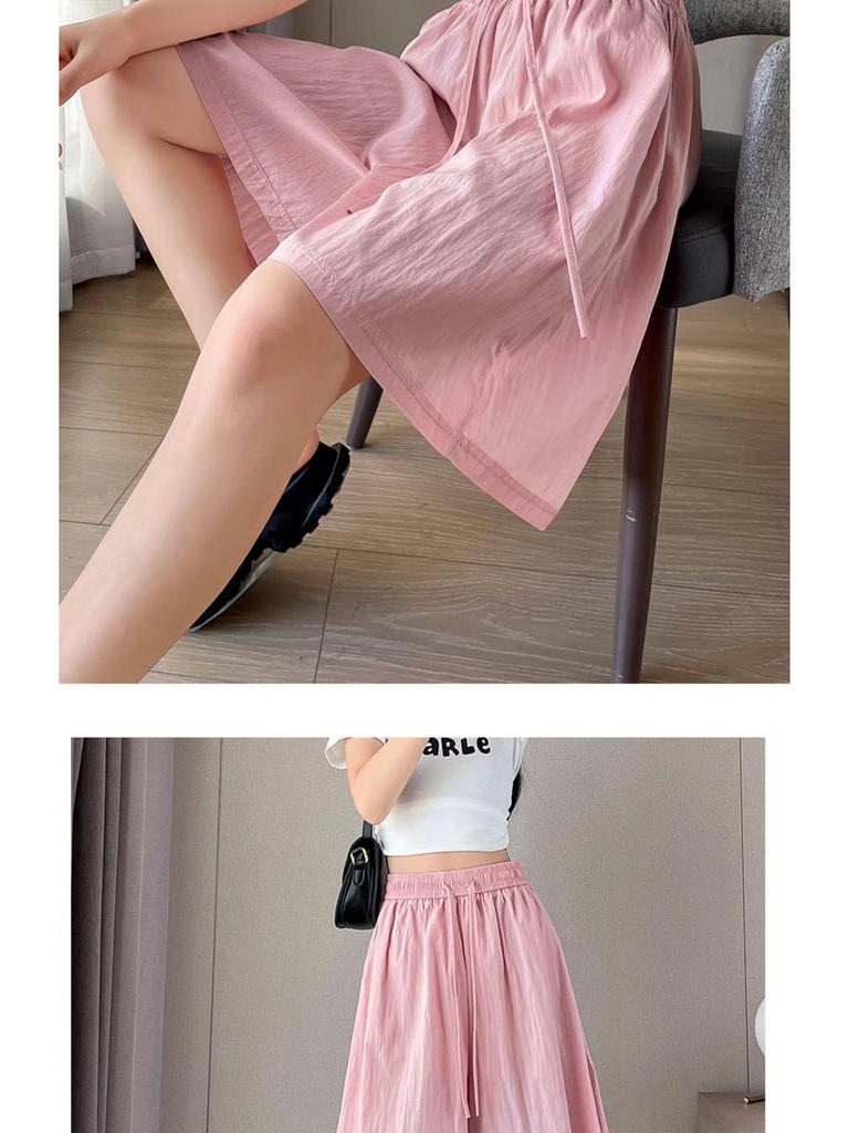 Yamamoto Women's Ice Silk Wide-Leg Summer Shorts - Petite, Casual, High-Sense, Lightweight