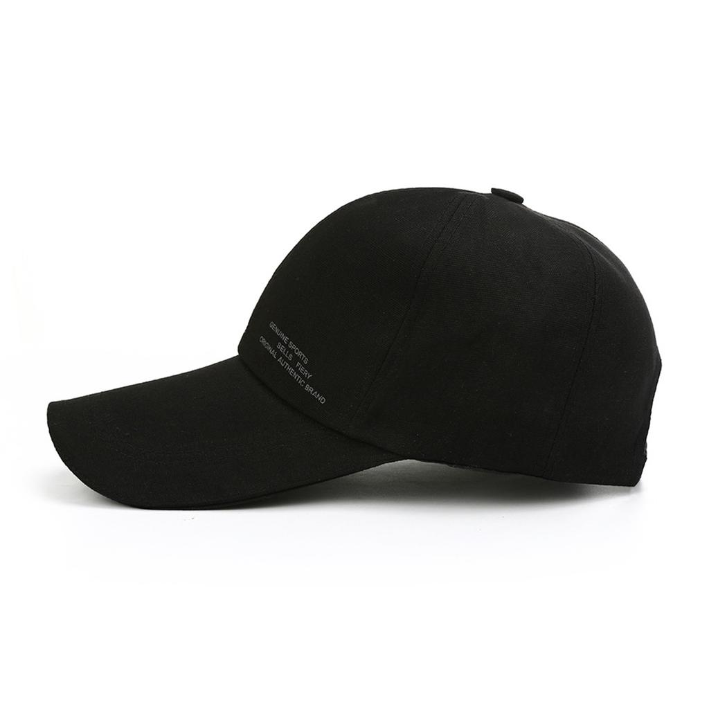 Men s Korean Version Hat Canvas F Peaked Sun Hat Street Sunshade Hat for Fishing(Black 5462cm 21.2624.41in)