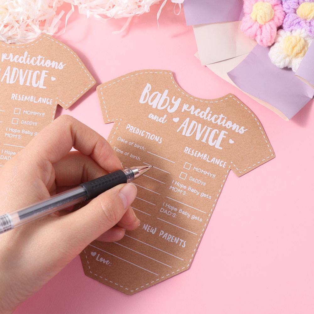 20pcs Kraft Paper Baby Gender Reveal Cards Blessing Gender Advice Cards  Birthday Party Decor