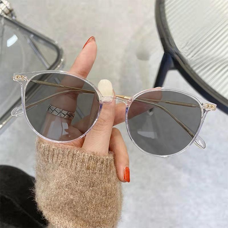 Trendy Near Sight Photochromic Glasses Men Women'S Luxury Design Fashion Myopia Eyewear Intelligent Color Changing Sunglasses