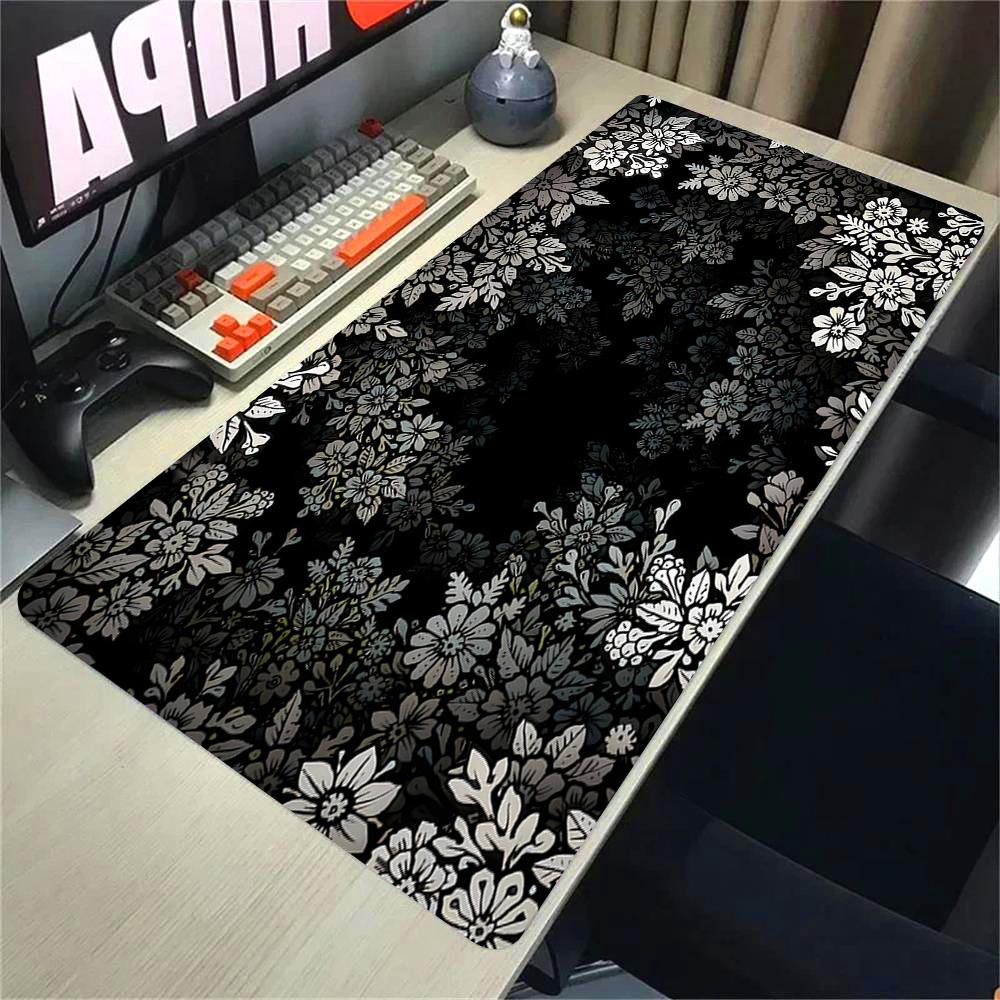 Landschaft Rosa Sakura Tischunterlagen Anime Mauspads PC Gaming Schreibtischmatte Teppich für Mauspad Büro Mauspads XXL Tastatur Lange Pads 60x30cm gray