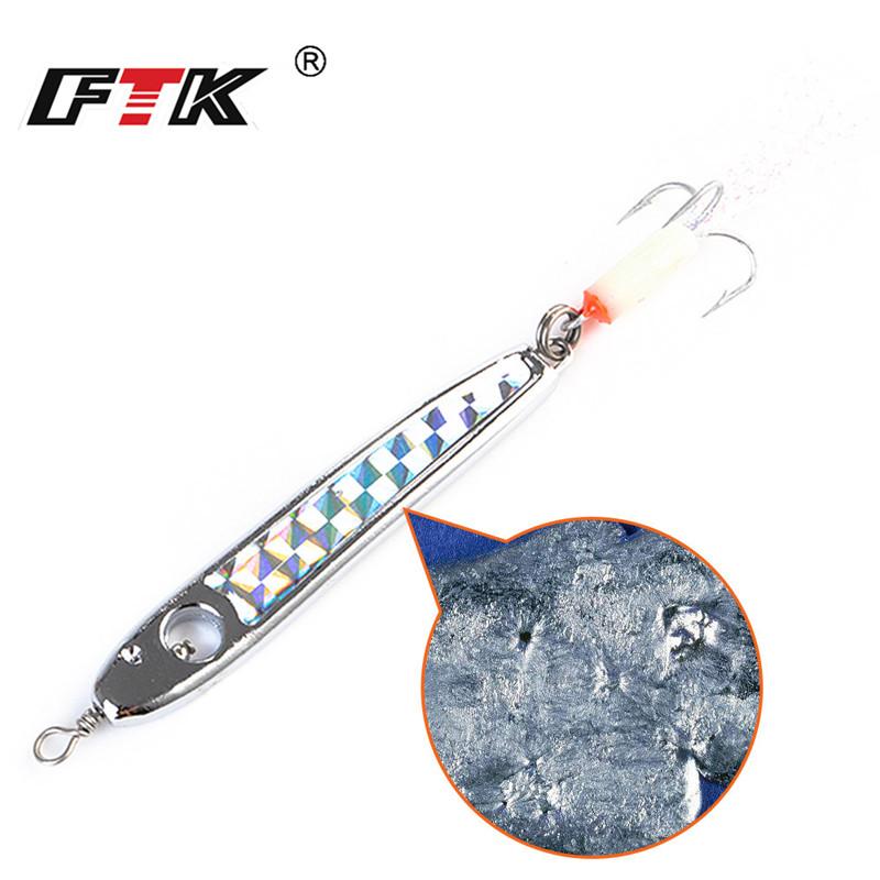 

FTK 1 шт. металлическая приманка для отсадки 82 мм/87 мм/95 мм/112 мм 40 г/50 г/80 г/100 г рыболовная приманка 3 цвета светящаяся жесткая приманка тонущие ложки крючки приманка 45g