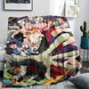 1Pc Dandadan Anime Print Flannel Blanket, High quality Comfortable for All Seasons, Home Decor, Warmth and Comfort, Perfect for Christmas Gifts 33