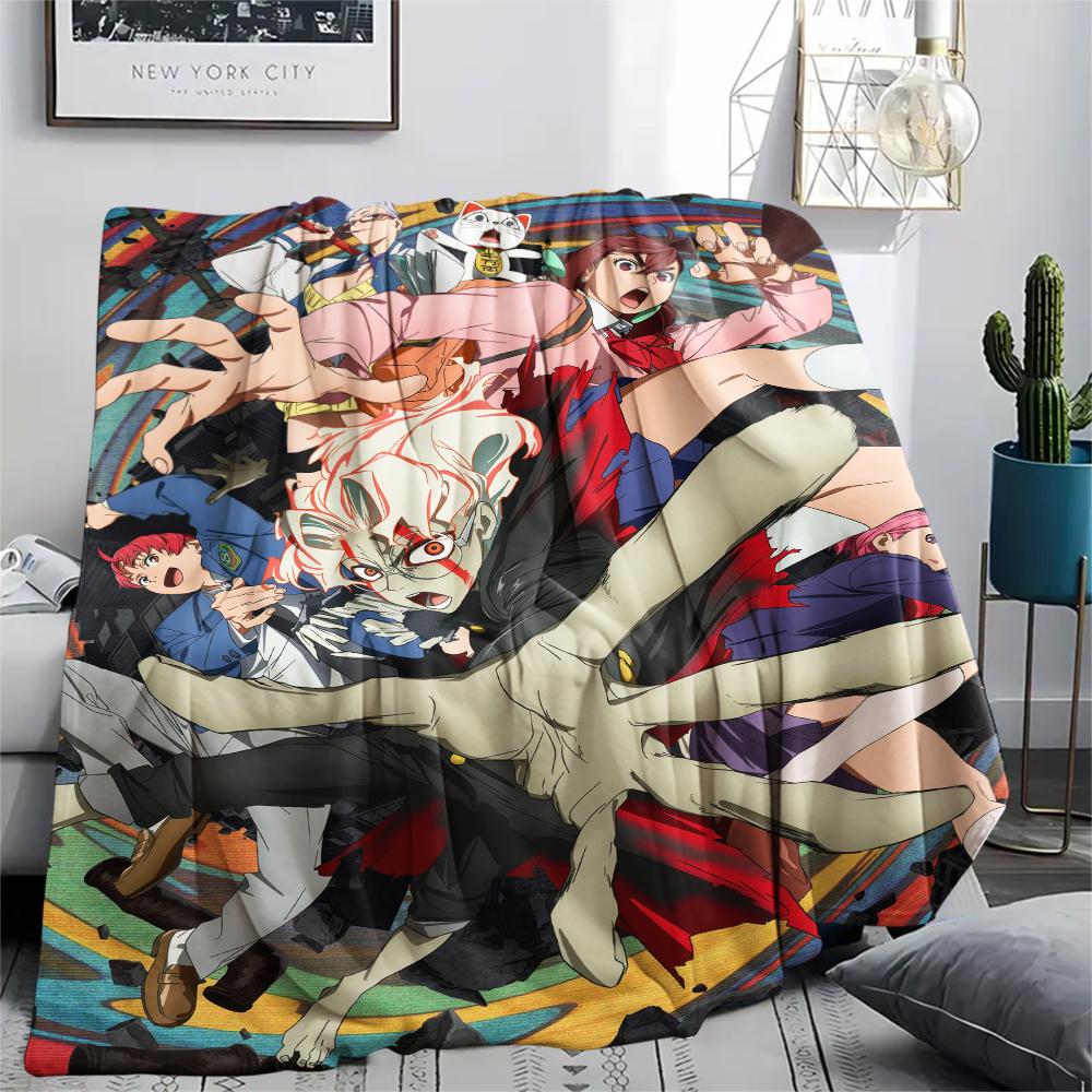 1Pc Dandadan Anime Print Flannel Blanket, High quality Comfortable for All Seasons, Home Decor, Warmth and Comfort, Perfect for Christmas Gifts 33