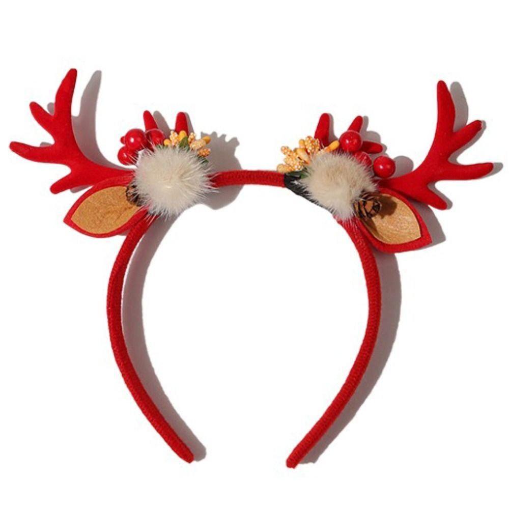 Plastic Antlers Headband Fawn Horn Christmas Elf Headband Christmas Headband  Ladies