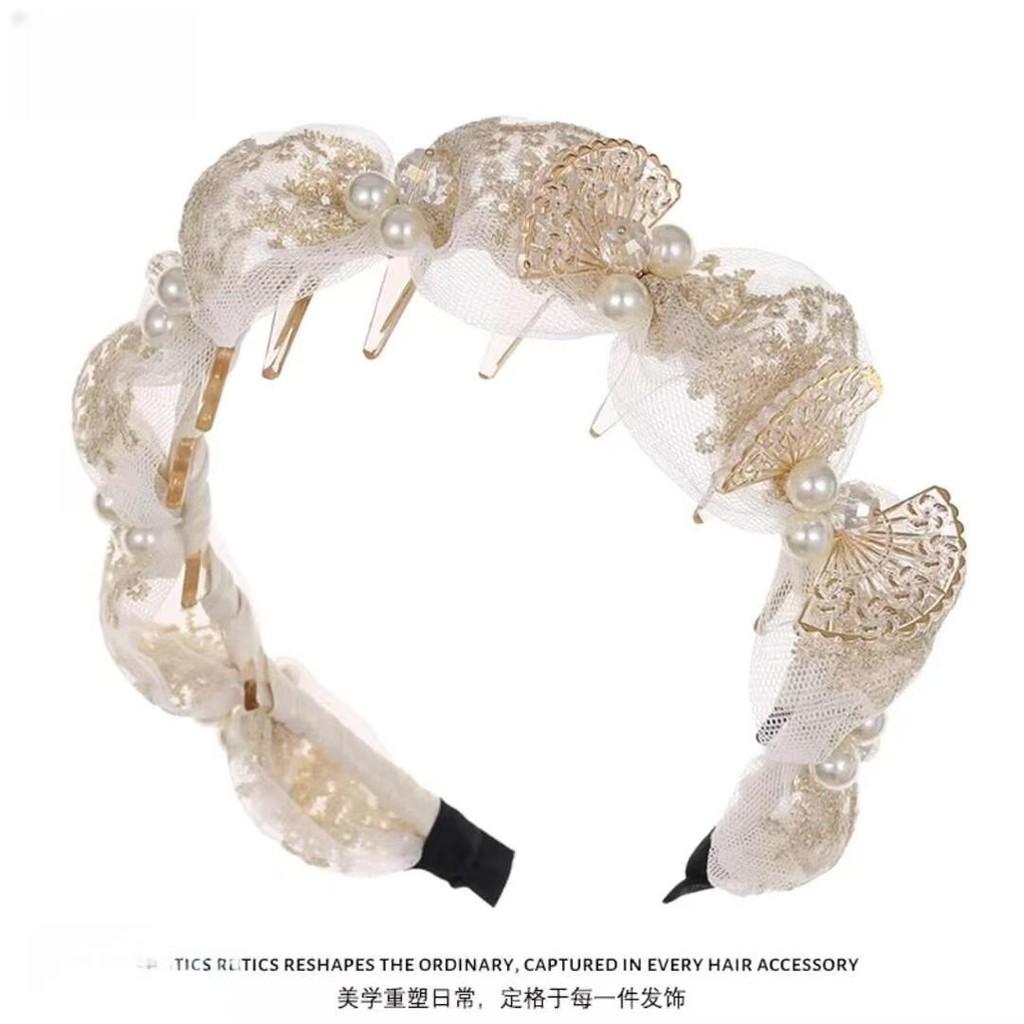 Traditional Fanshaped Hair Claw Clip Handmade Vintage Style Hair Accessory For Women
