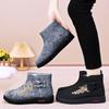 Winter Cloth Shoes Ethnic Style Botas Mujer Women's Shoes Zapatos Short Warm Boots Woman Bootie Embroidered Cotton Women Boots