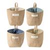 Hanging Cotton Linen Mini Storage Basket Home Kid Toy Sundries Bag Organizer Box