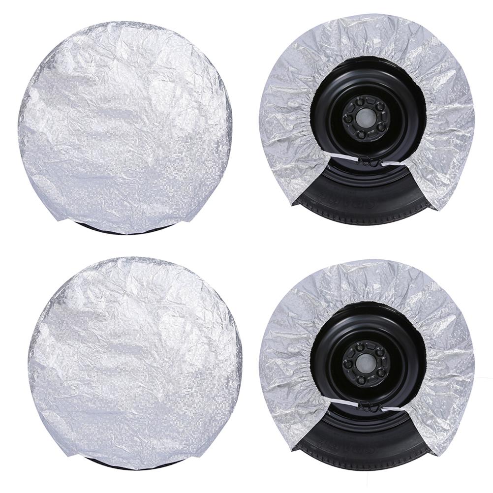 4PCS Set Tire Covers Waterproof Wheel Covers Tire Wheel Sun Protectors for Motorhome Boat Trailer Camper Van Truck