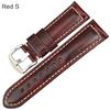 Watchband Watch Accessories Fashion Red Leather Watch Strap For Panerai SEIKO TISSOT Smartwatch Bracelet Vintage Watch Band