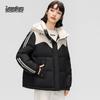 Snow Flying Women's Contrast Hooded Short Down Jacket
