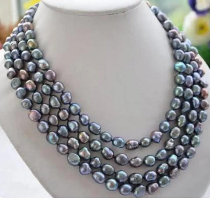 

Длинное 60-дюймовое колье NATURE BLACK BAROQUE с пресноводным жемчугом