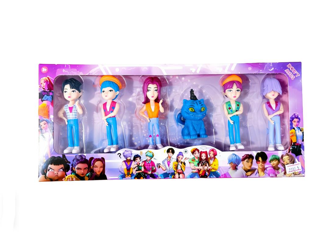 Hot Cartoon Kpop Demons Hunters Figure Plaything Cartoon Rumi/Mira/Zoey Action Figure PVC Desktop Decoration Model Doll Gifts