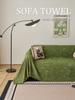 Groene Dikke Kat-Proof Bankhoes Chenille Volledige Dekking Omkeerbare Beschermer voor 2/3/4-zits Bank