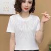 T-shirt da Donna Dimagrante in Seta Luminosa a Maniche Corte – Versatile, Alta Elasticità, Girocollo Top Estivo