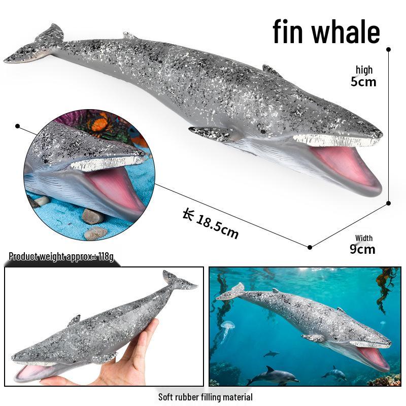 Children's Soft Rubber Marine Animal Toys: Killer Whale, Great White Shark, Beluga, Blue Whale, Dolphin, Sperm Whale Models