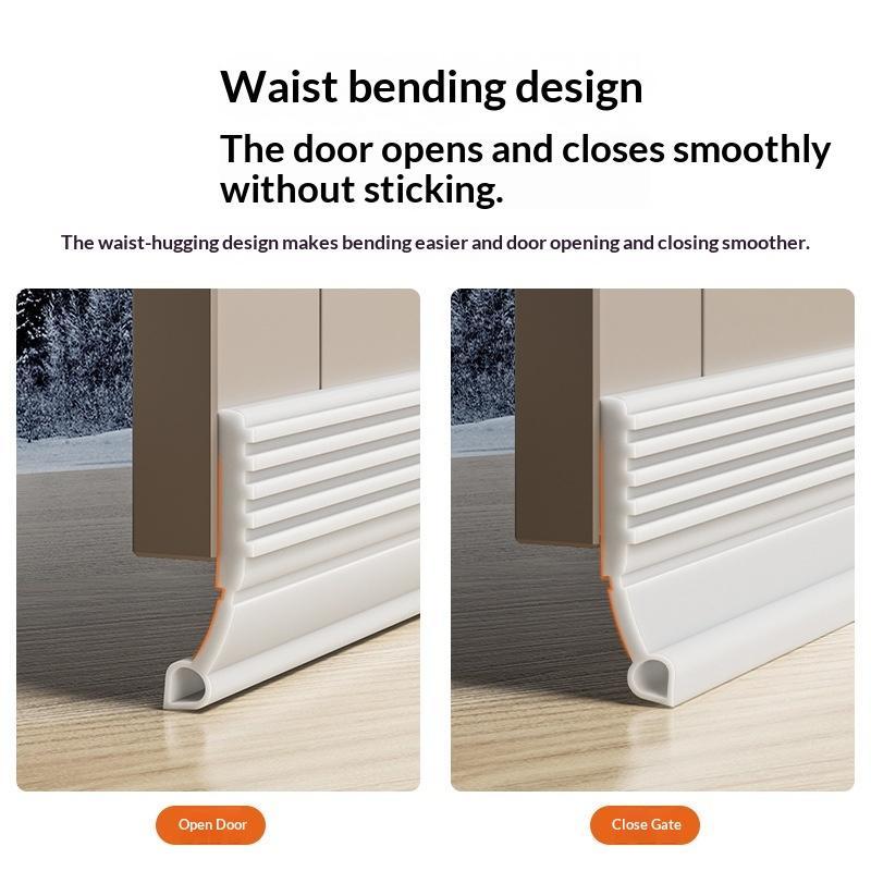 Door Bottom Seal Strip Self Adhesive Weatherproof Dust Proof Noise Reduction Draft Blocker 2.5M for Home Use