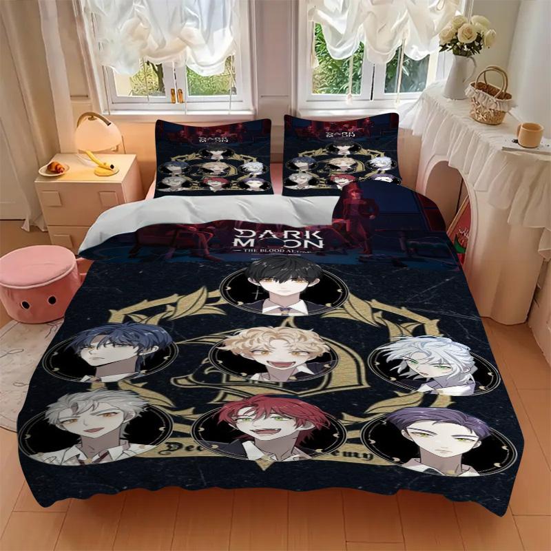 Dark Moon Bedding 3 Piece Set HD Print Duvet Cover Pillowcases for Teens Adult Bedroom Decoration Christmas Gift