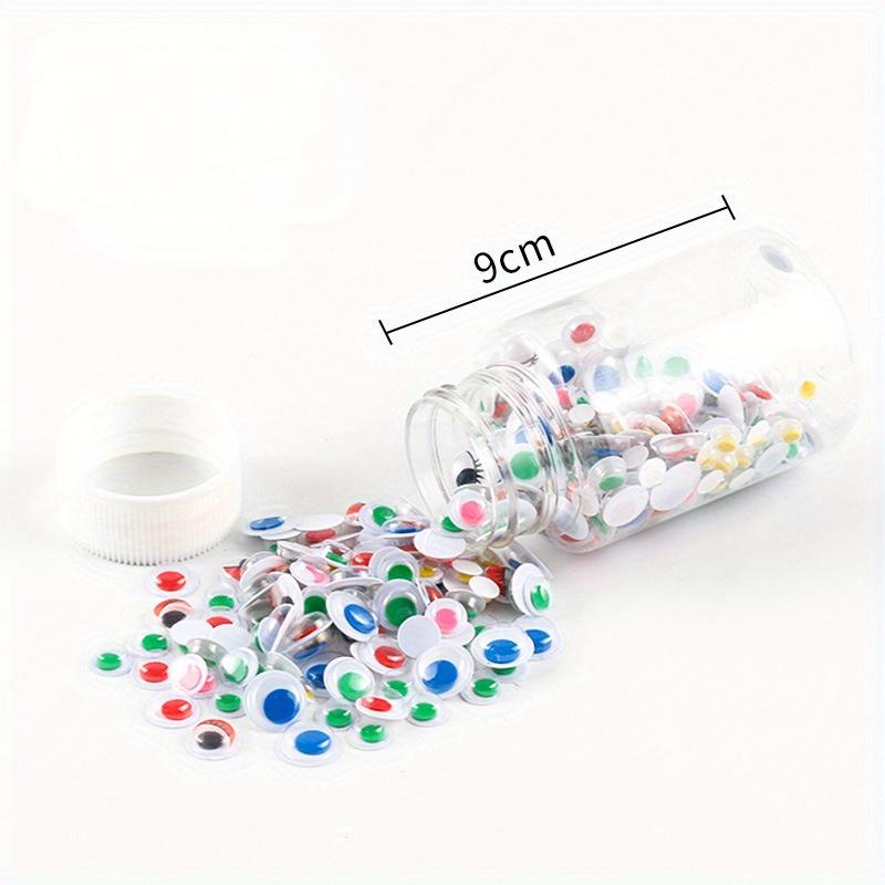 300Pcs/Box DIY Wiggly Googly Eyes Stickers Black White Color Self-Adhesive Doll Eye DIY Craft Supplies