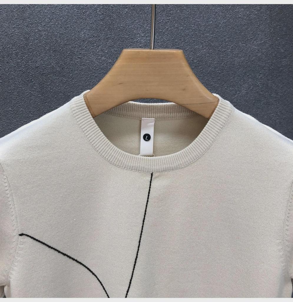 Men's Slim Fit Ice Silk Half-Sleeve T-Shirt, Henry Style