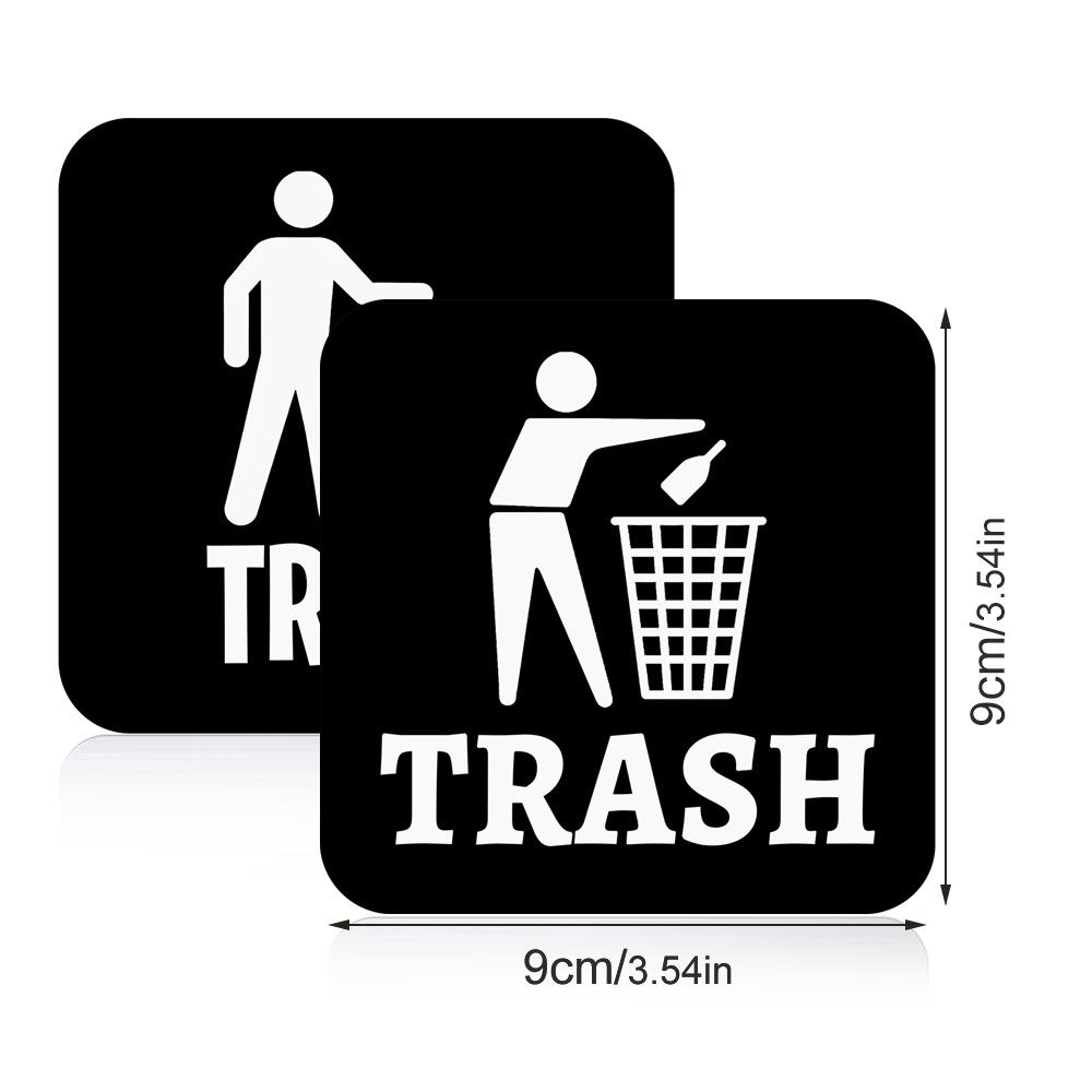CT702 Reusable Magnetic Trash Sorting Stickers - Eco-Friendly Labels for Waste Separation