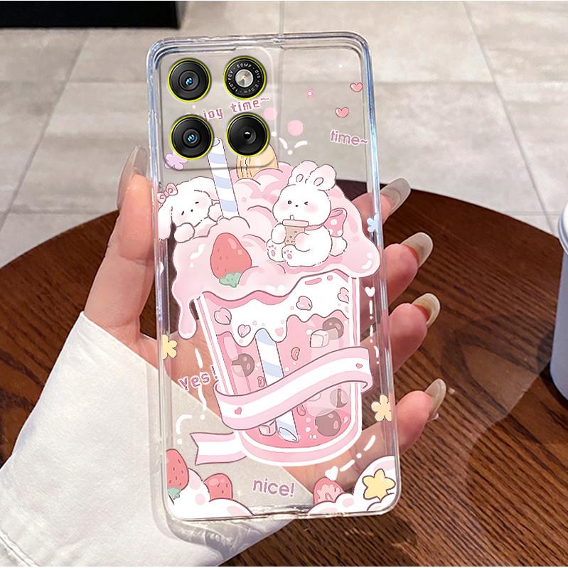 

For Motorola Edge 70 XT2603-2 Case Clear Luxury Cute Love Rabbit Funny Silicon Soft TPU Cover for Moto X70 Air Edge70 Phone Case Motorola Edge 70