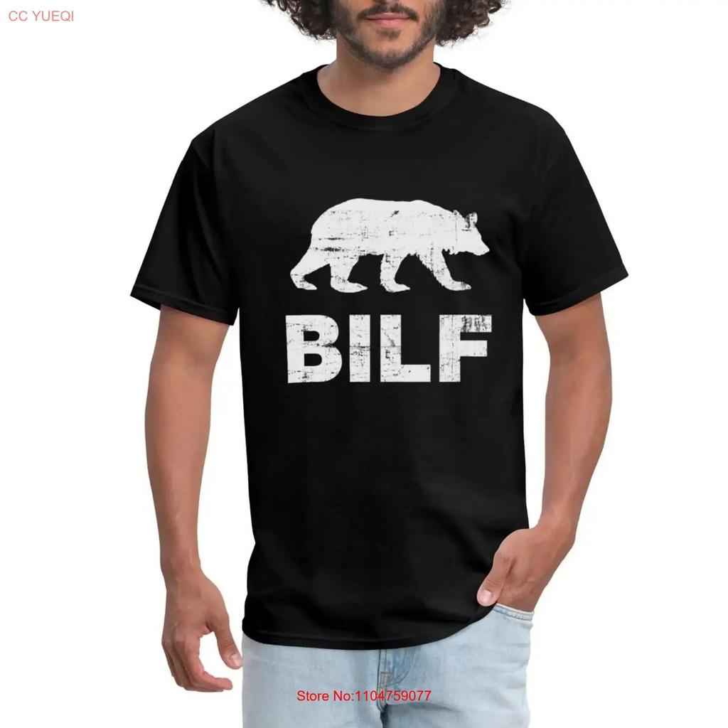 NEW BILF Funny Acronym Mens T Shirt vintage Washed designer clothes Unisex streetwear Slightly fashion Versatile Stretched