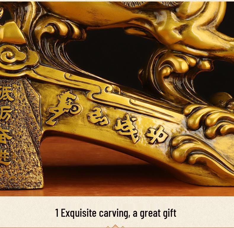 Success Wealth Horse Figurine - Zodiac Horse for Office Desktop or Wine Cabinet Decoration, Perfect Housewarming or Opening Gift