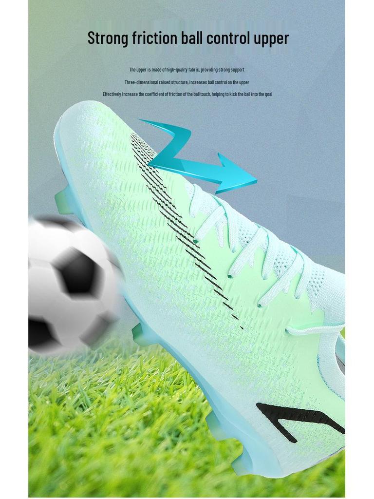 Unisex AG Long-Spike Non-Slip Soccer Shoes for Artificial Turf