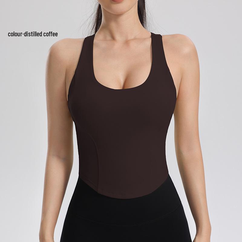 Dámská sportovní podprsenka ve tvaru U s vysokou podporou - Nárazuvzdorná, Rychleschnoucí, S pevnou výztuží pro Běh a Jógu