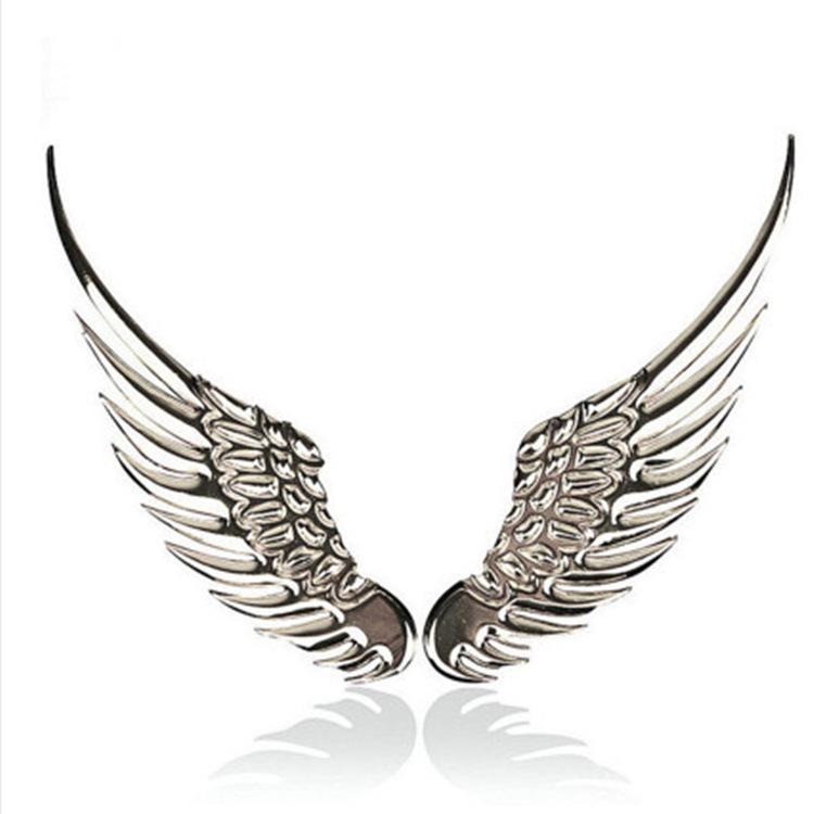 Angel Wings Car Emblem: 3D Metal Decorative Rear Sticker
