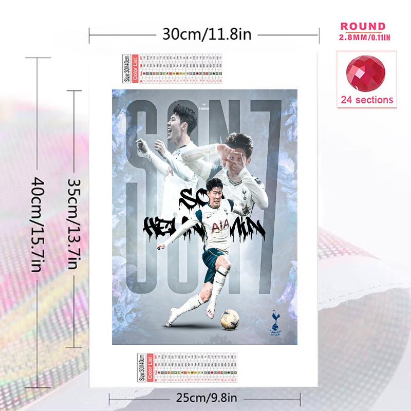 Tottenham team 100% Round Full Drill 5D DIY Diamond Painting Embroidery Cross Stitch Rhinestone Décor